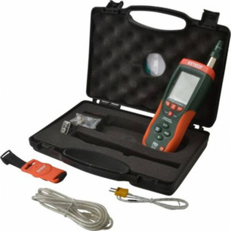 Extech 14 to 140F, 0 to 100% Humidity Range, Psychrometer 2% Relative Humidity Accuracy, 0.1 Resolution HD500 – 01446970