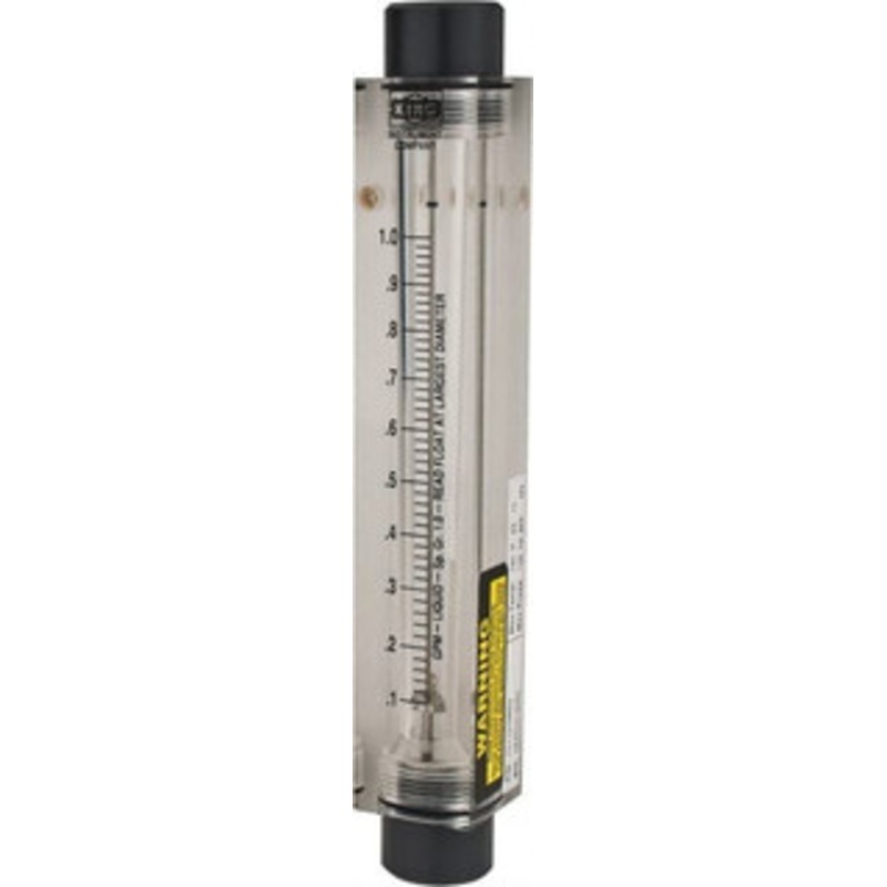 King Instrument 1/2 FNPT Port Block Style, Inline Flowmeter 100 Max psi, 1 GPM, Acrylic 7511215B-02 – 86485463