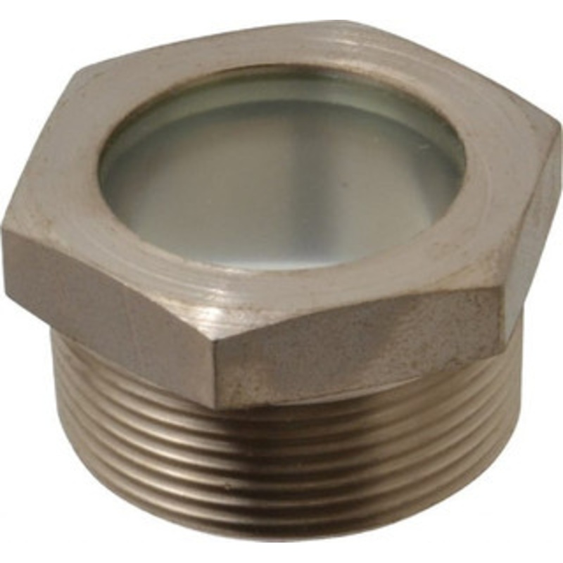 LDI Industries 1-7/16 Sight Diam, 1-1/2 Thread, 1.22 OAL, High Pressure Fused Pipe Thread, Open View Sight Glass & Flow Sight 2 Head, 750 Max psi, 1-1/2 to 11-1/2 Thread LSP51-08 – 56476104