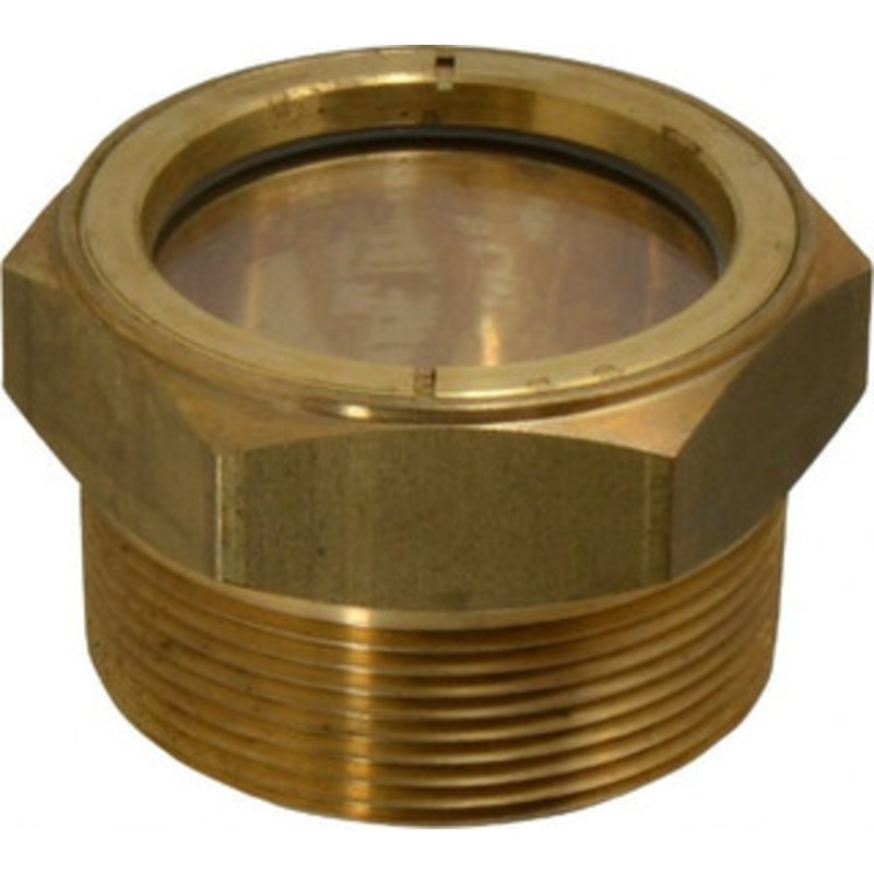 LDI Industries 1-7/8 Sight Diam, 2 Thread, 1.69 OAL, Low Pressure Pipe Thread Lube Sight, Open View Sight Glass & Flow Sight 2-1/2 Head, 2 Max psi, 2 to 11-1/2 Thread LSP151-09 – 56476369