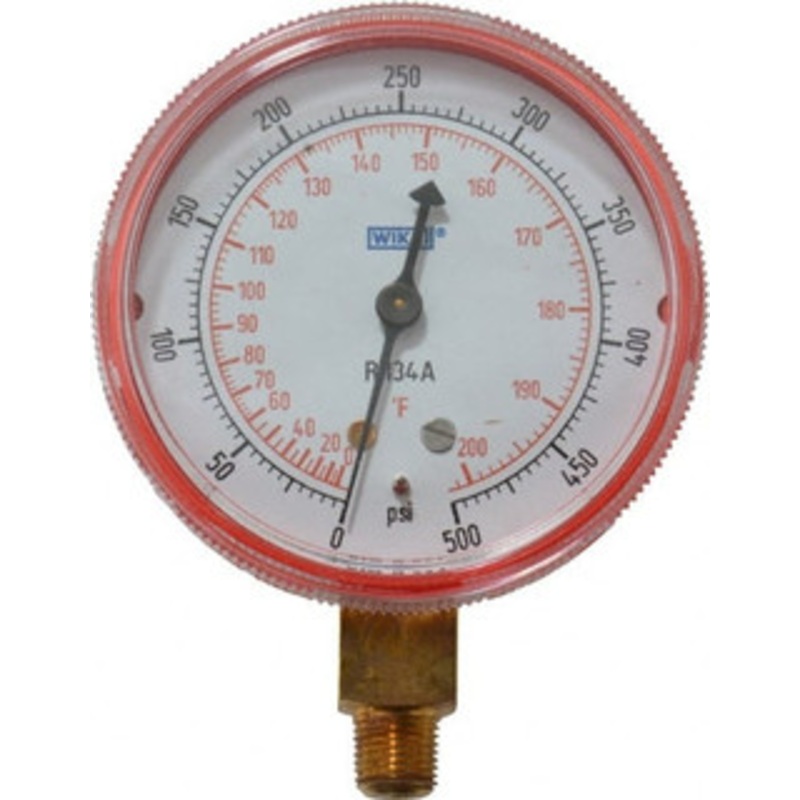 WIKA 2-1/2 Dial, 1/8 Thread, 0-500 Scale Range, Pressure Gauge Lower Connection Mount, Accurate to 1-2-5% of Scale 4258534 – 86206141