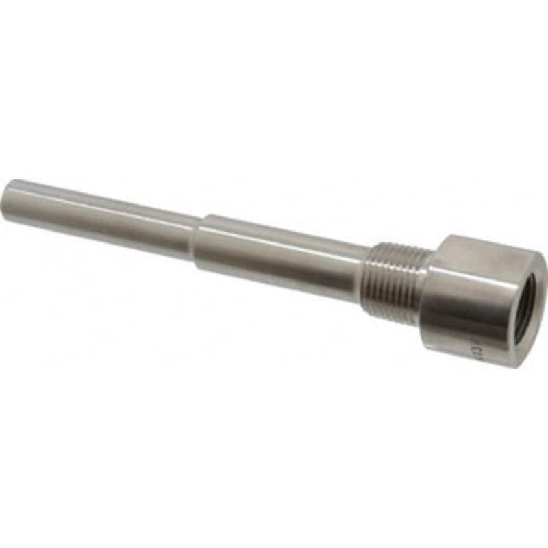 Alloy Engineering Company 6 Inch Overall Length, 1/2 Inch Thread, 304 Stainless Steel Standard Thermowell 4-1/2 Inch Insertion Length .5-260S-U4.5 – 56466642