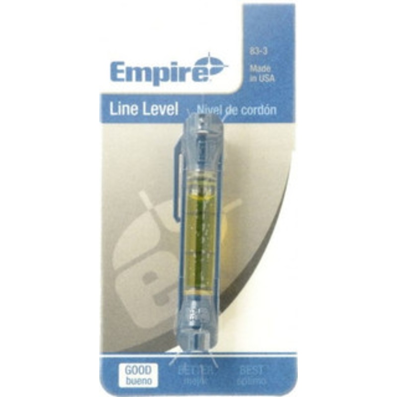 Empire Level 1 Vial, 3 Long, Plastic Line Level 5/8 High x 1/2 Wide, Yellow 83-3 – 91956466