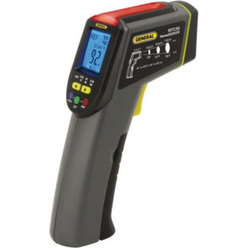 General -40 to 220C (-40 to 428F) Infrared Thermometer 8:1 Distance to Spot Ratio IRTC50 – 46905543