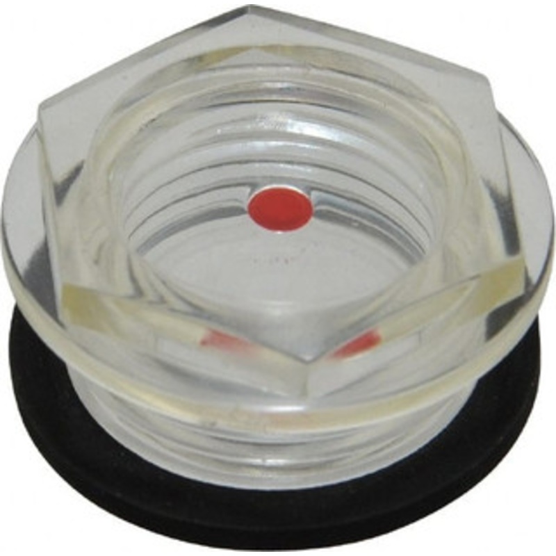 J.W. Winco G 3/4 Thread, 28mm Distance Across Flats, Plastic Oil Level Sight Glasses 35mm Flange Diameter, 11mm Length Under Head 6311020 – 64829120