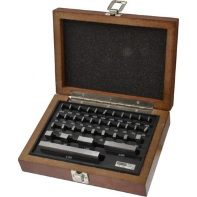 Value Collection 36 Piece, 0.05 to 4, Grade AS-1, Steel Gage Block Set Rectangular, 12 (0.050), 12 (0.5-1), 16 (2), 24 (4), 8 (0.1-0.4) Tolerance, NIST Traceability Certification 630-4103 – 09900523