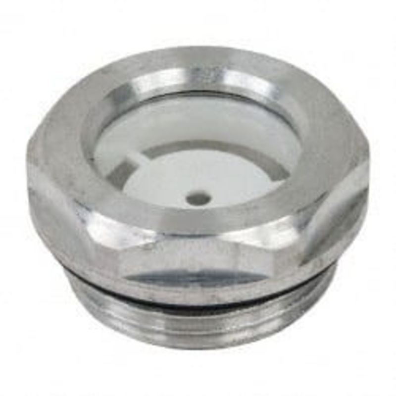 J.W. Winco G 1 Thread, 36mm Distance Across Flats, Aluminum Oil Level Sight Glasses 40mm Flange Diameter, 8.5mm Head Height, 11mm Length Under Head R07/A – 64829187