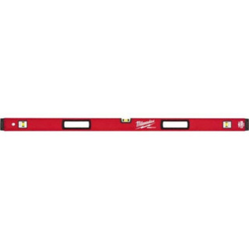 Milwaukee Tool 48 Long 3 Vial Box Beam Level Aluminum, Red, 1 Level & 2 Plumb Vials MLBX48 – 38922324