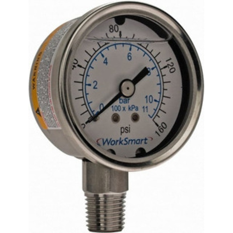 Value Collection 2 Dial, 1/4 Thread, 0-160 Scale Range, Pressure Gauge Lower Connection Mount, Accurate to 3-2-3% of Scale WS-PE-GAGE-135 – 70670740