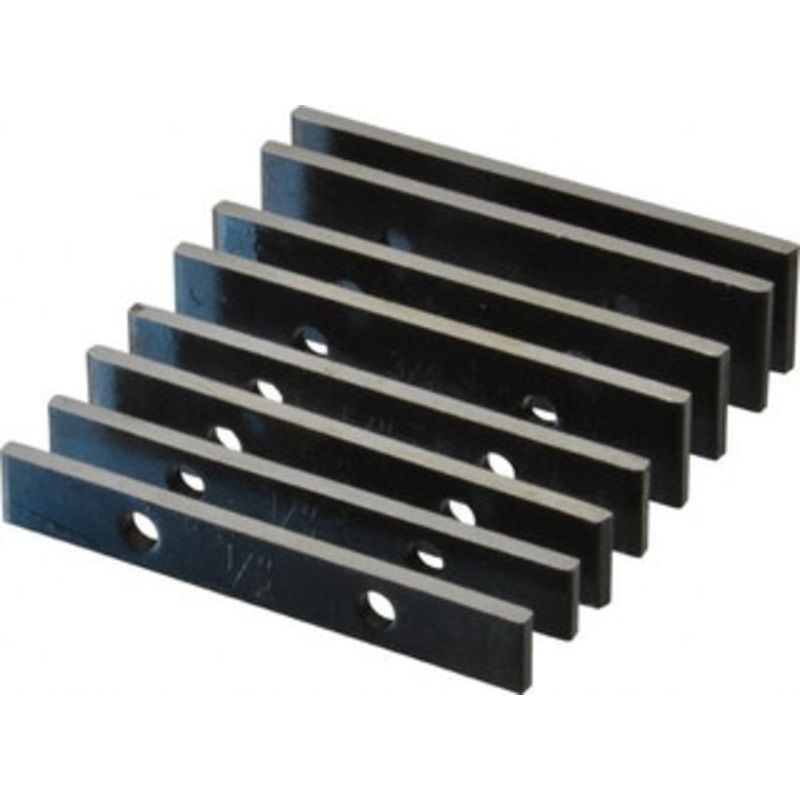 Value Collection 8 Piece, 3-1/2 Inch Long x 5/32 Inch Thick, Steel Thin Parallel Set 1/2 to 7/8 Inch High, 55-60 RC Hardness 630-4257 – 06349054