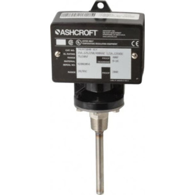 Ashcroft 75 to 205F, Watertight Single Setpoint Temp Switch 4 Inch Rigid Stem 93568 – 56483084