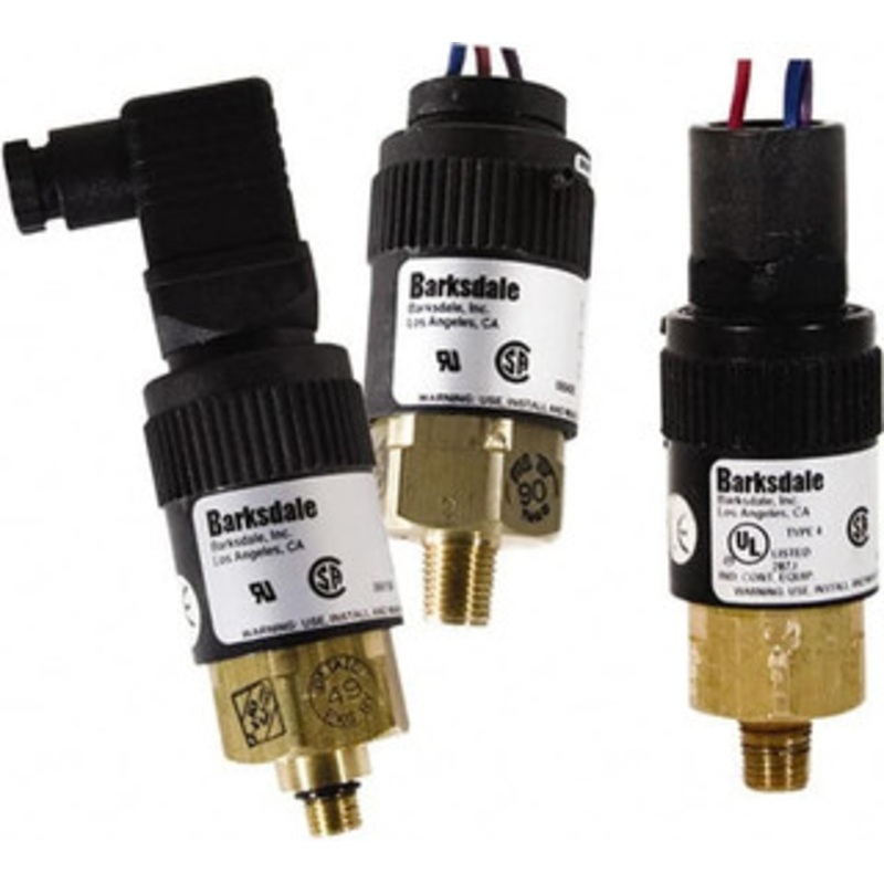 Barksdale 22.5 to 125 psi Adjustable Range, 1,000 Max psi, Compact Pressure Switch 1/4 NPT Male, 1/2NPT Male Conduit Connector with Free Leads, SPDT Contact, Brass Wetted Parts, 2% Repeatability 96211-BB4-T4 – 31041783