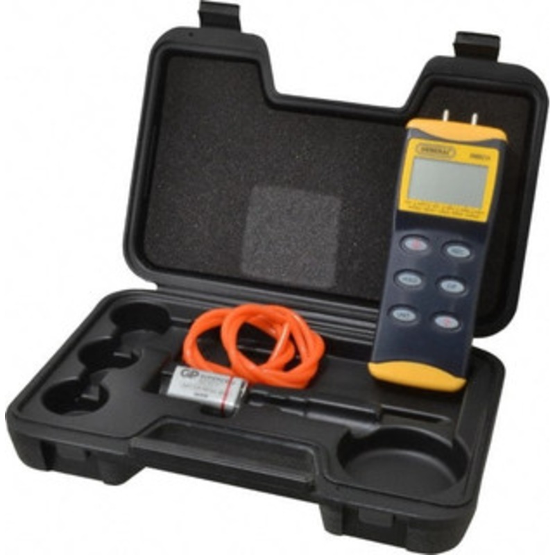 General 15 Max psi, 0.3% Accuracy, Handheld Digital Manometer 30 Maximum PSI, 415 Inch Water Column DM8215 – 74451089