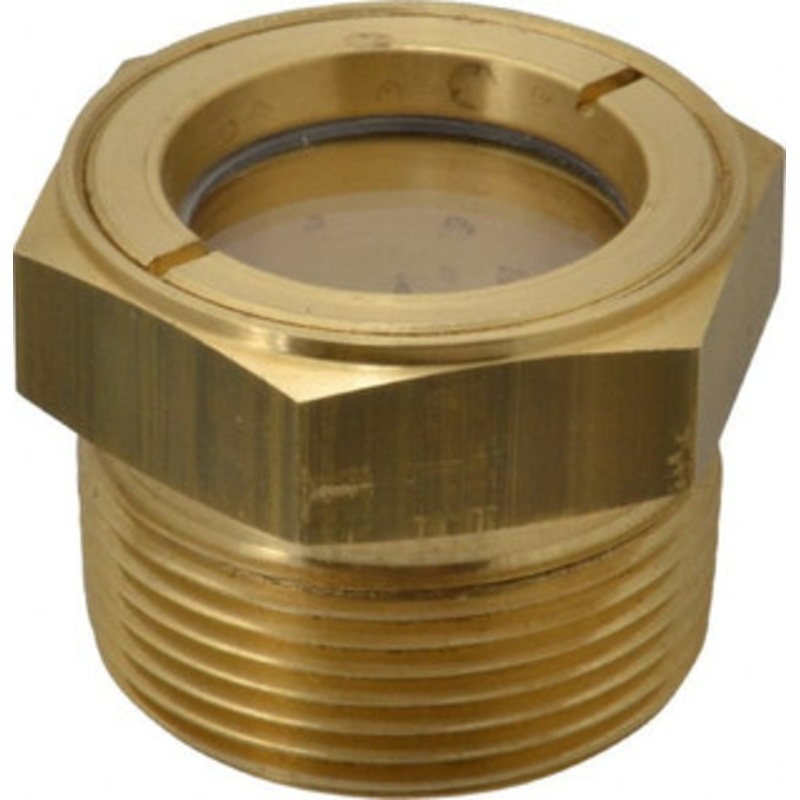 LDI Industries 1-1/8 Sight Diam, 1-1/4 Thread, 1.44 OAL, Low Pressure Pipe Thread Lube Sight, Open View Sight Glass & Flow Sight 1-3/4 Head, 5 Max psi, 1-1/4 to 11-1/2 Thread LSP151-07 – 56476328