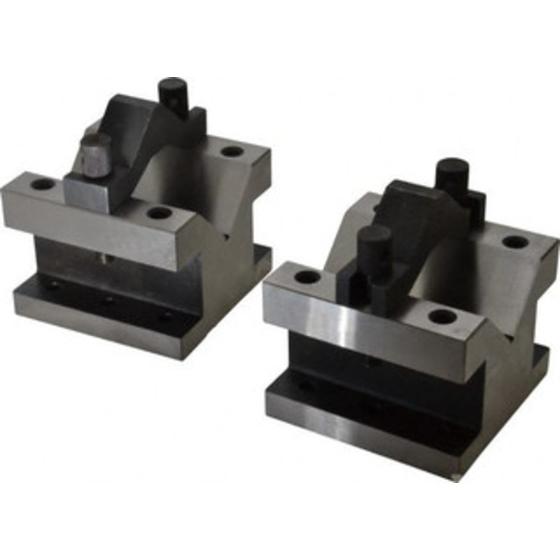 Value Collection 2-9/16 Max Capacity, 90 Angle, Hardened Steel V-Block 4-1/8 Long x 4-1/8 Wide x 3-1/16 High, Sold as 2 Block Set 420-5440 – 06493225