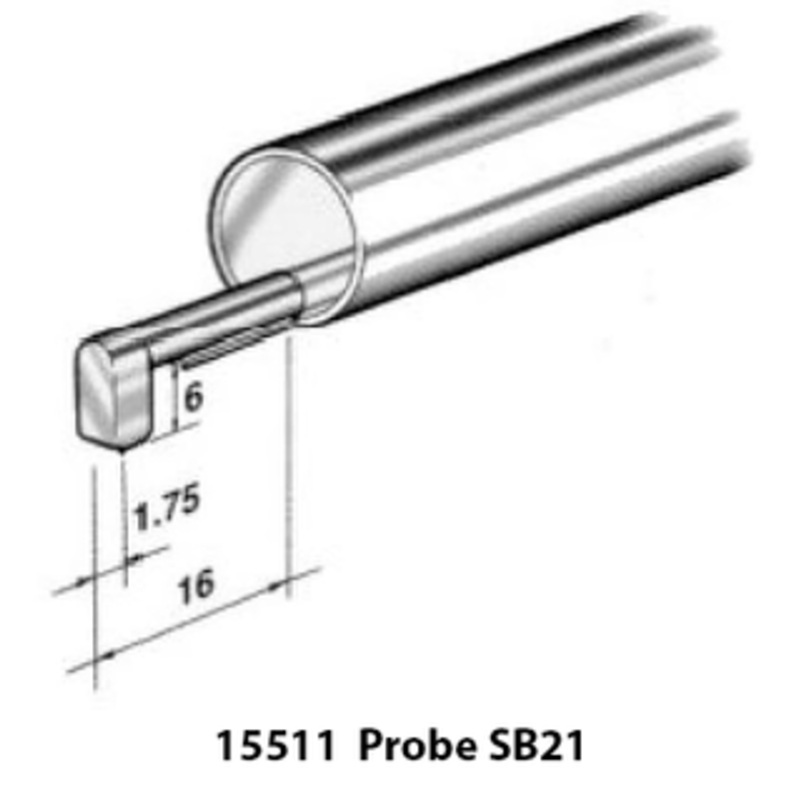 Flexbar Probe SB21 Plug-in Probe For Plane Surfaces, Throats + Shoulders – 15511