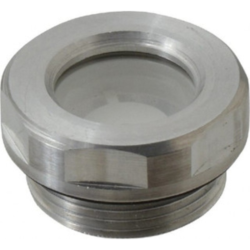 J.W. Winco M26x1.5 Thread, 30mm Distance Across Flats, Aluminum Oil Level Sight Glasses 32mm Flange Diameter, 8mm Head Height, 9mm Length Under Head 083/A – 64829278