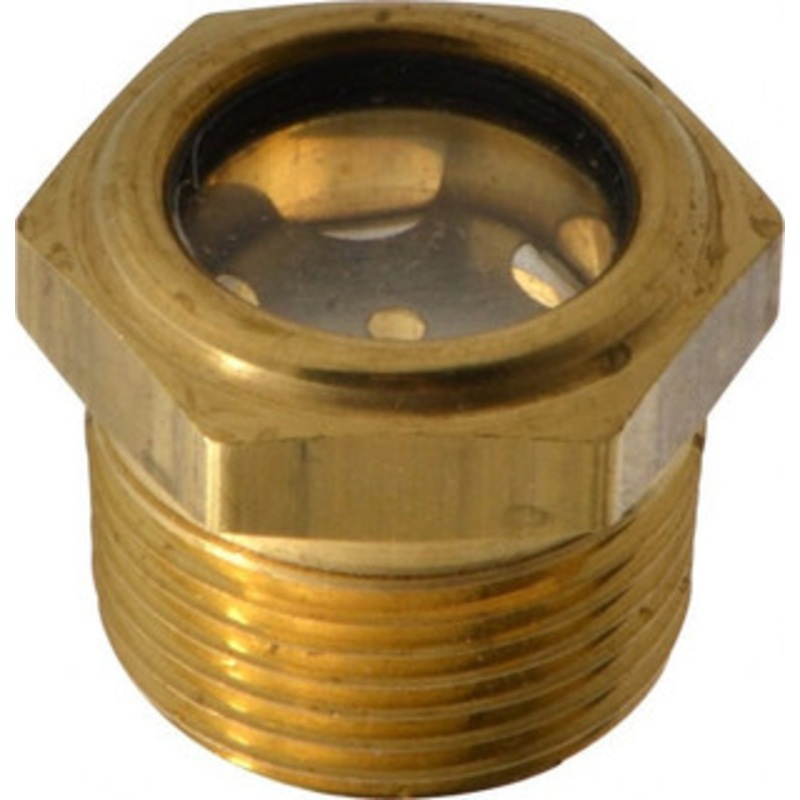 LDI Industries 3/4 Sight Diam, 3/4 Thread, 1 OAL, Low Pressure Pipe Thread Lube Sight with Reflector Sight Glass & Flow Sight 1-1/8 Head, 10 Max psi, 3/4-14 Thread LSP151-05-01 – 56476294