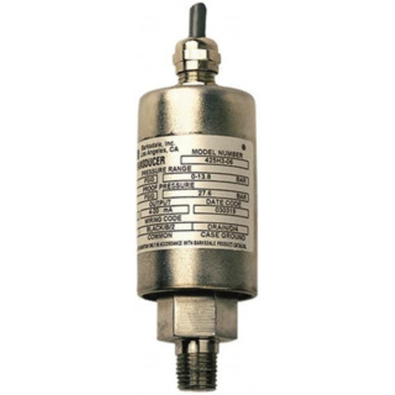 Barksdale 150 Max psi, 0.25% Accuracy, 1/4-18 NPT (Male) Connection Pressure Transducer 4 to 20mA Output Signal, Shielded & Jacketed Cable – 1m Wetted Parts, 1/4 Thread, -40 to 185F, 30 Volts 425H3-05 – 31031263