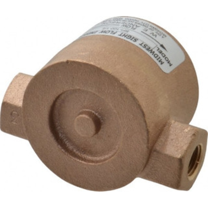 Dwyer Instruments 1/4 Inch, Bronze Body Sight Flow Indicator 125 Max psi, 3 Inch Overall Length, 200F SFI-100-1/4 – 00606251