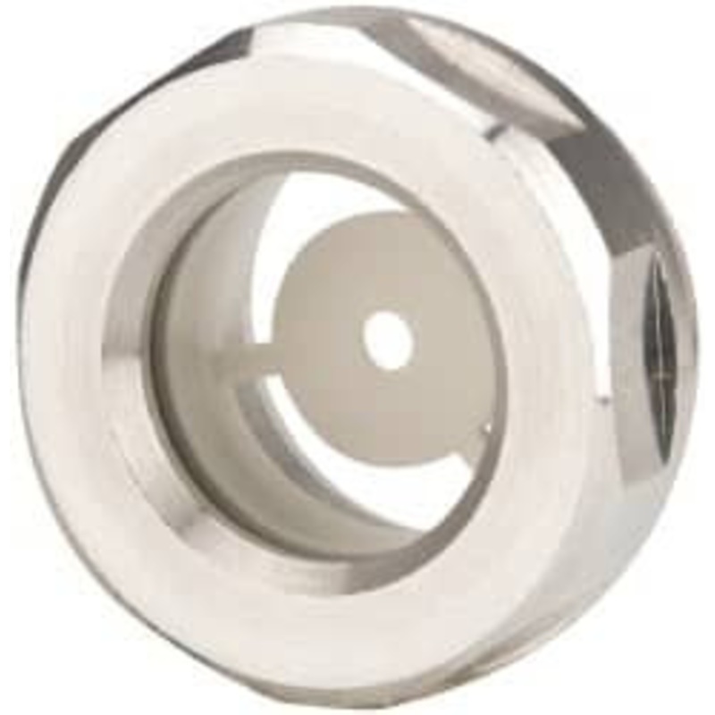 J.W. Winco G 3/4 Thread, 30mm Distance Across Flats, Aluminum Oil Level Sight Glasses 32mm Flange Diameter, 8mm Head Height, 9mm Length Under Head R04/A – 64829179