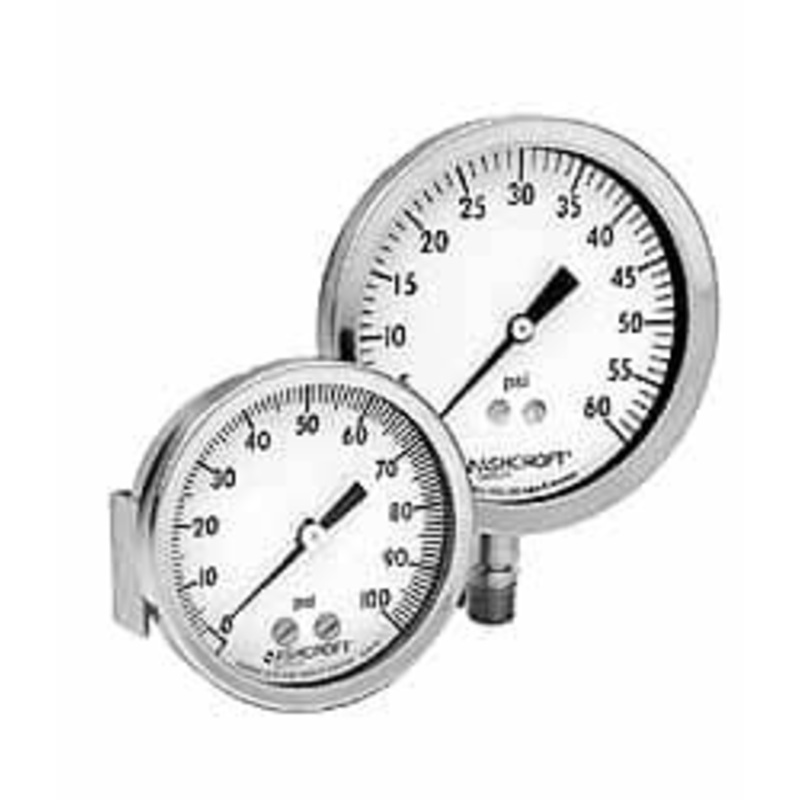 Ashcroft 1/4 Thread, 2-1/2 Dial Diameter, Stainless Steel Case Material, Wall Flange Pressure Gauge Mounting Kit 1% Accuracy, 316 Material Grade 101A164-14 – 56482284