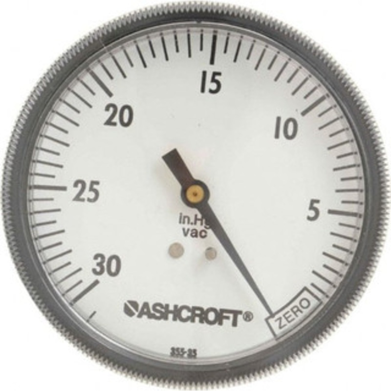 Ashcroft 3-1/2 Dial, 1/4 Thread, 30-0 Scale Range, Pressure Gauge Center Back Connection Mount 662876113590 – 56480445