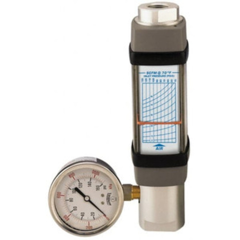 Hedland 3/4 NPTF Port Compressed Air & Gas Flowmeter 600 Max psi, 25 SCFM, Anodized Aluminum H771A-025-EG – 80095524