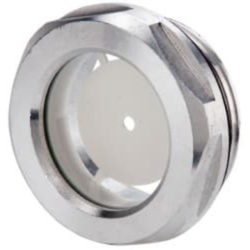 J.W. Winco G 1-1/4 Thread, 40mm Distance Across Flats, Aluminum Oil Level Sight Glasses 50mm Flange Diameter, 9mm Head Height, 12mm Length Under Head R32/A – 64829245