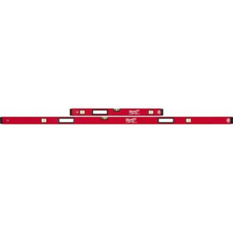 Milwaukee Tool 32 & 78 Long 6 Vial Box Beam Level Aluminum, Red, 2 Level & 4 Plumb Vials MLBXJB – 38922134