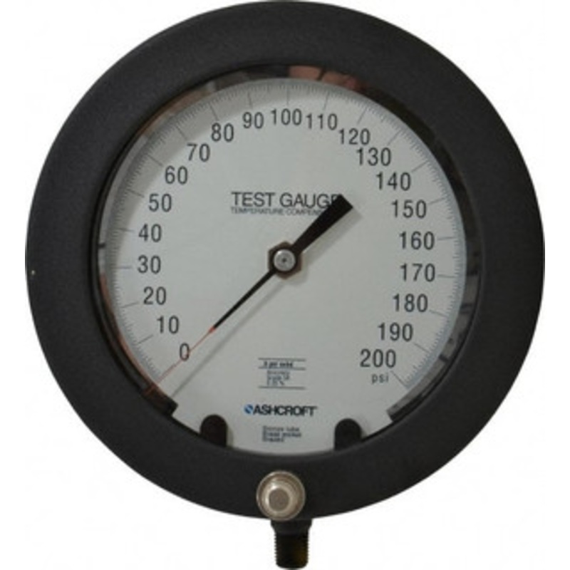 Ashcroft 6 Dial, 1/4 Thread, 0-200 Scale Range, Pressure Gauge Lower Connection Mount, Accurate to 0.25% of Scale 92646 – 56482490