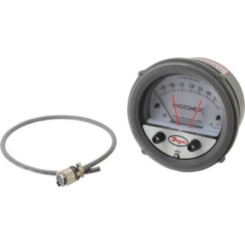 Dwyer Instruments 25 Max psi, 2% Accuracy, NPT Thread Photohelic Pressure Switch 1/8 Inch Thread, 2 Inch Water Column, 120F Max 3002MR – 00497677