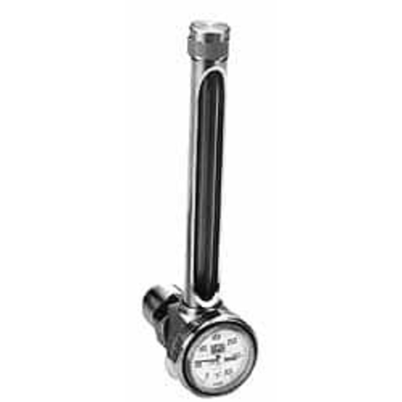 LDI Industries 1-7/8 Inch Long Sight, 1/4 Inch Thread Size, Buna-N Seal Elbow With 1-3/8 Inch Dial Thermometer, Vented Oil-Level Indicators and Gauge 3-1/4 Inch Length to Center of Base GT103-2 – 56477524