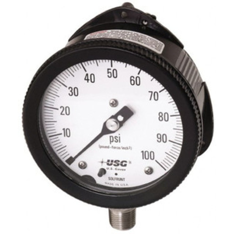 AMETEK 6 Dial, 1/2 Thread, 0-400 Scale Range, Pressure Gauge Lower Back Connection Mount, Accurate to 0.5% of Scale 132552 – 65280463