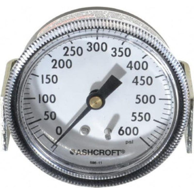 Ashcroft 2-1/2 Dial, 1/4 Thread, 0-600 Scale Range, Pressure Gauge Center Back Connection Mount 662876121076 – 56480270