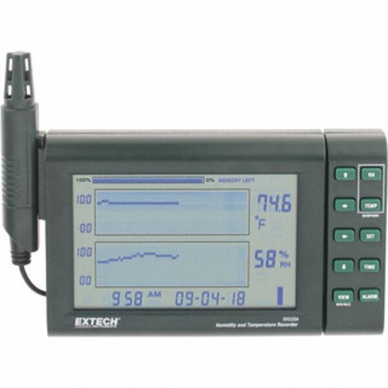 Extech -20 to 140F, 10 to 95% Humidity Range, Temp Recorder Paperless Humidity and Temp Chart Recorder RH520A – 58636416