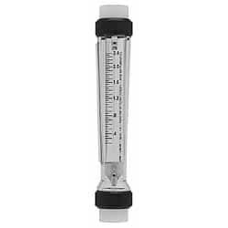 King Instrument 1 FNPT Port Polysulfone Tube, PVDF Union End Flowmeter 150 Max psi, 10 GPM, Plastic 7331763062W – 86487204