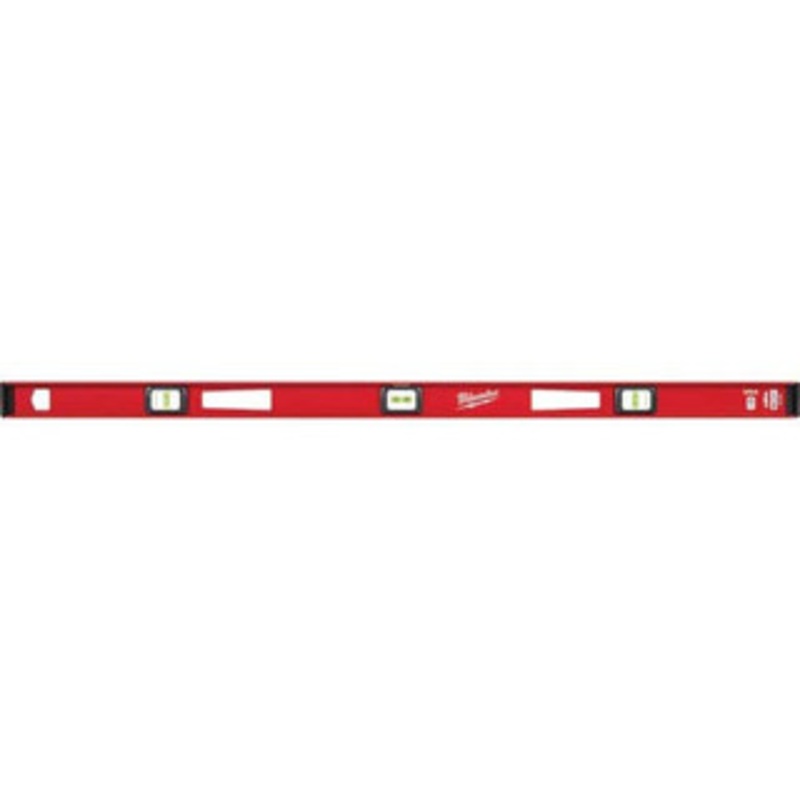 Milwaukee Tool Box Beam, I-Beam & Torpedo Levels, Level Type: I-Beam, Number of Vials: 3, Material: Aluminum, Length (Inch): 48, Magnetic or Nonmagnetic: Magnetic, Color/Finish: Red, Black MLIBM48 – 14935399