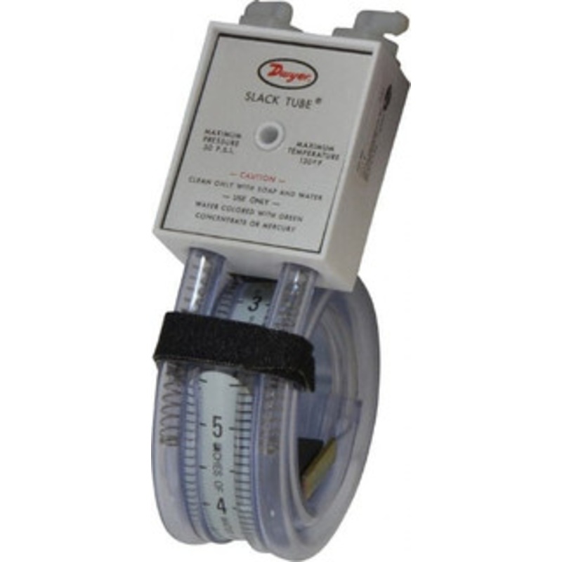 Dwyer Instruments 50 Max psi, Slack Tube Manometer -4 to 4 Inch Water Column, 130F Max 1211-8 – 00497792