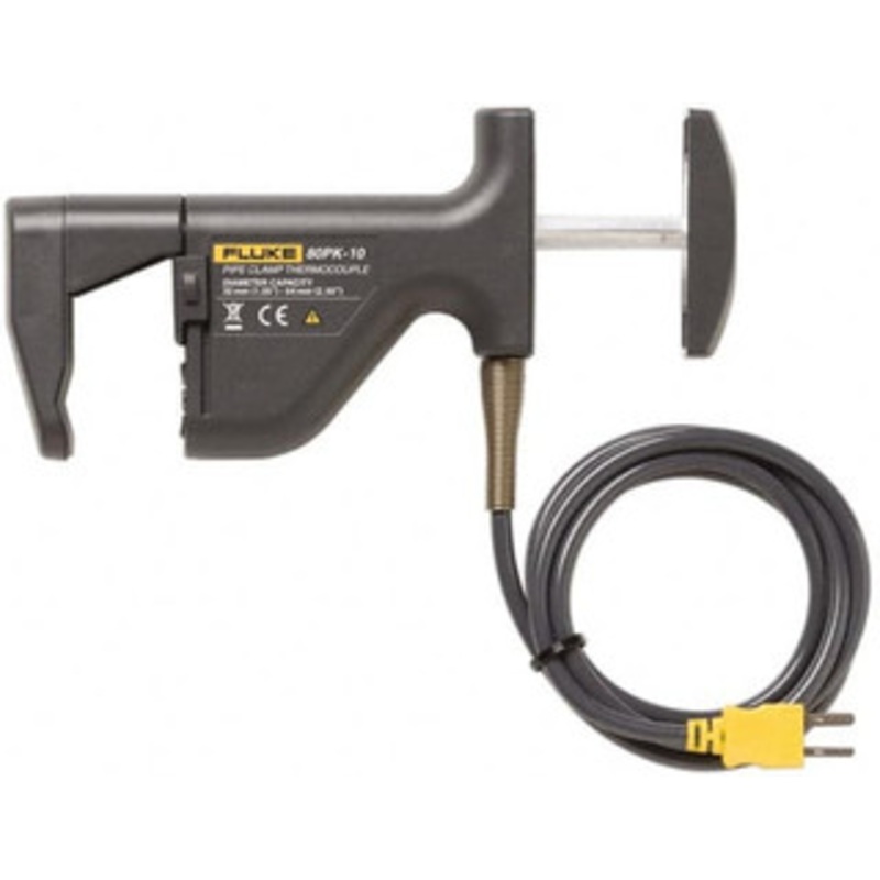 Fluke -20 to 300F, Pipe Surface Clamp On Thermometer 1-1/4 to 2-1/2 Pipe, 80PK-10 to Pipe Clamp Temp Probe 80PK-10 – 73343535