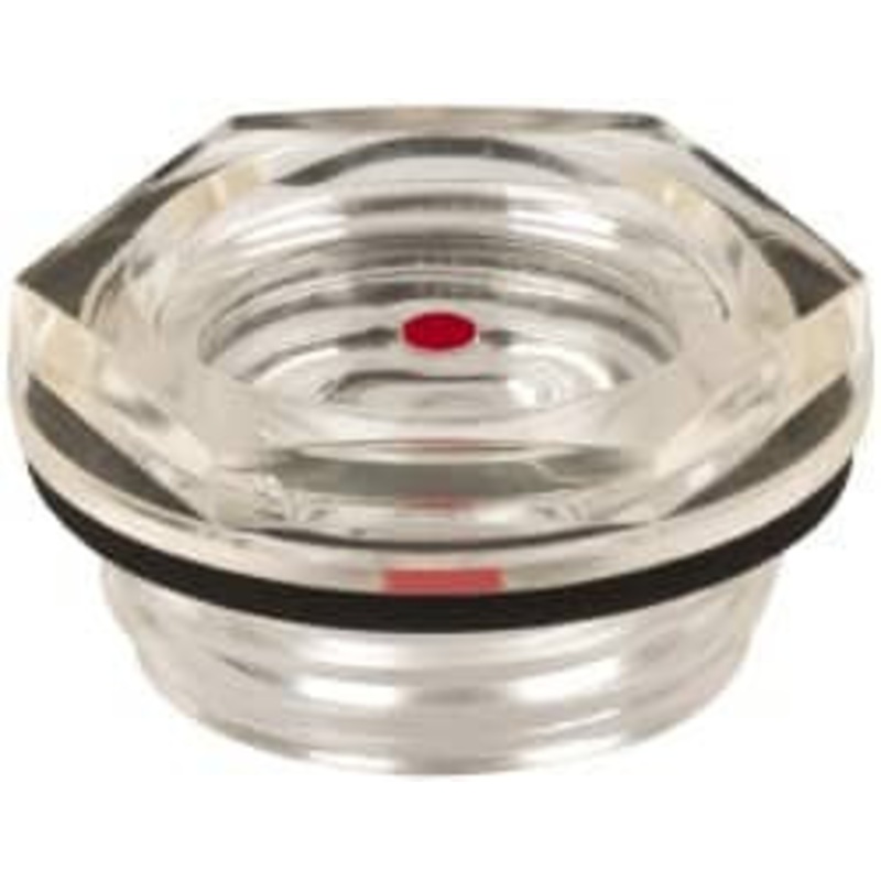 J.W. Winco G 1 Thread, 36mm Distance Across Flats, Plastic Oil Level Sight Glasses 42mm Flange Diameter, 13mm Length Under Head 6311025 – 64829138