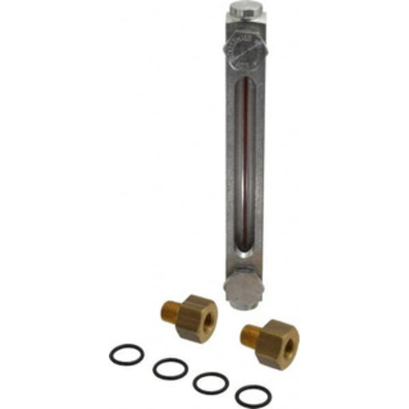 LDI Industries 1/4-18 Thread, 4-1/2 Inch Sight Length, 290 Max psi, Closed Circuit Liquid Level Sight Gauge with Pipe Adapter 6 Inch Length to Center of Base, 7-5/8 Inch Overall Length, Buna-N Seal G607-06-A-1-2 – 56477730