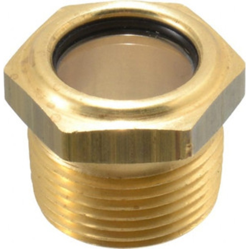 LDI Industries 3/4 Sight Diam, 3/4 Thread, 1 OAL, Low Pressure Pipe Thread Lube Sight, Open View Sight Glass & Flow Sight 1-1/8 Head, 10 Max psi, 3/4-14 Thread LSP151-05 – 56476286