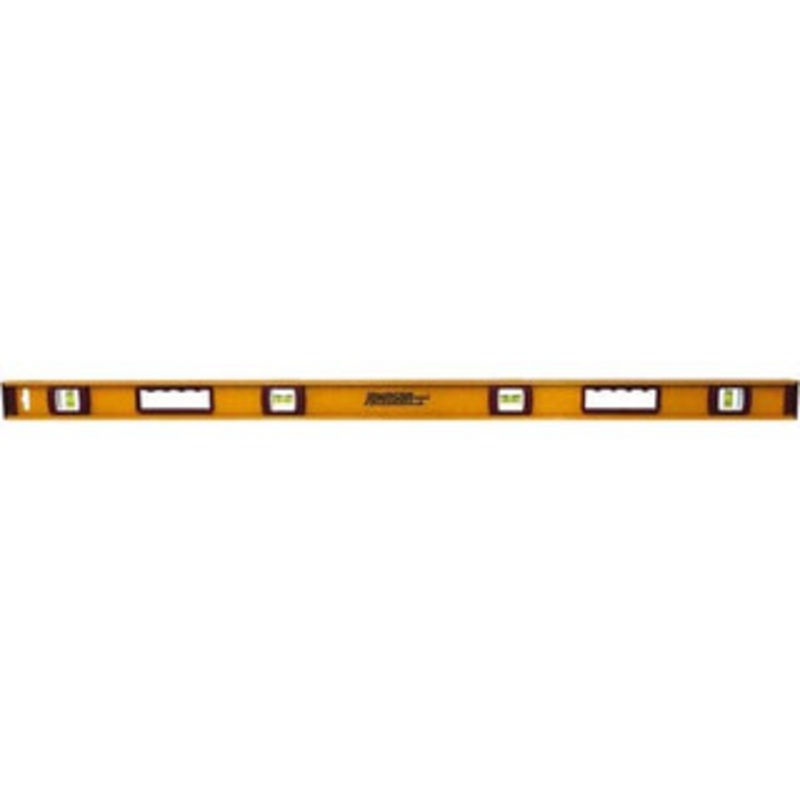 Johnson Level & Tool 48 Long 3 Vial I-Beam Level Aluminum, Black, 2 Plumb & 1 Level Vials 1233-4800 – 56372667
