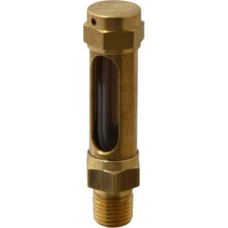 LDI Industries 1-3/8 Inch Long Sight, 1/4 Inch Thread Size, Buna-N Seal Straight to Male Thread, Vented Oil-Level Indicators and Gauge 3 Inch Length G302-2 – 56476898