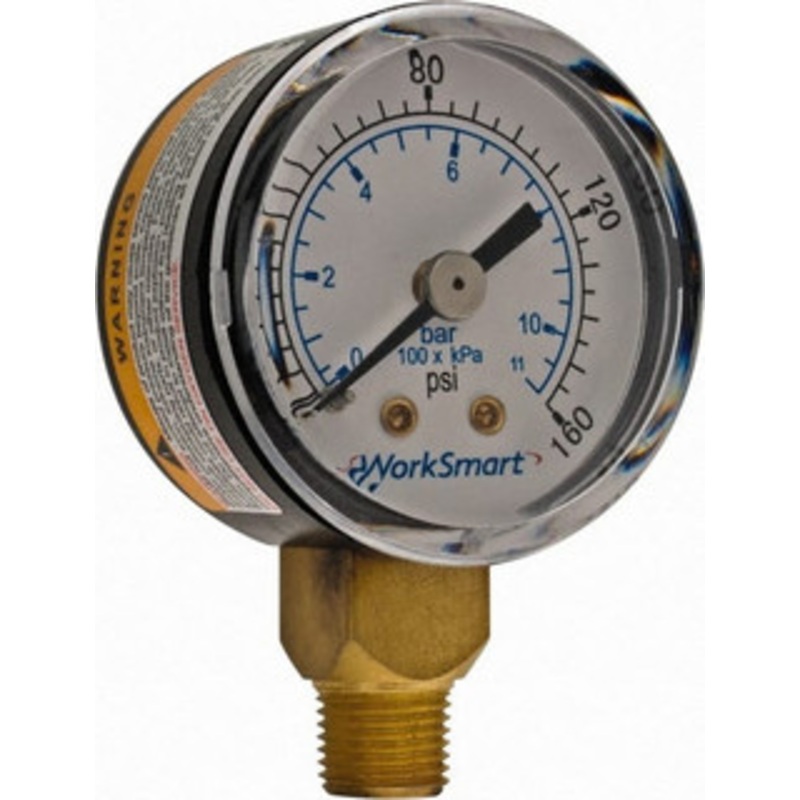 Value Collection 2 Dial, 1/4 Thread, 0-160 Scale Range, Pressure Gauge Lower Connection Mount, Accurate to 3-2-3% of Scale WS-PE-GAGE-25 – 70670013