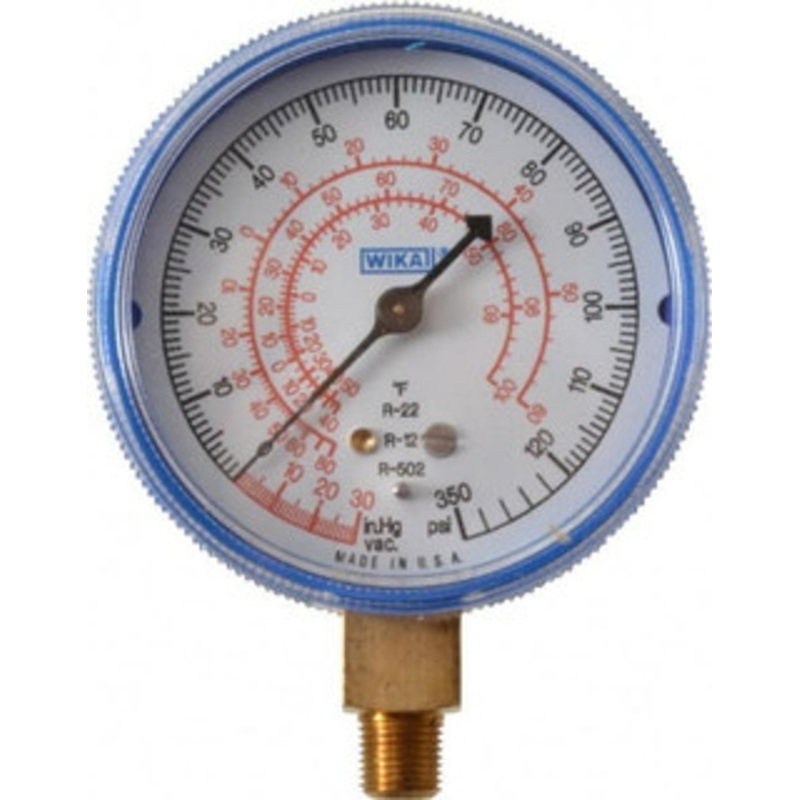 WIKA 2-1/2 Dial, 1/8 Thread, 30-0-300 Scale Range, Pressure Gauge Lower Connection Mount, Accurate to 1-2-5% of Scale 4239165 – 02401867