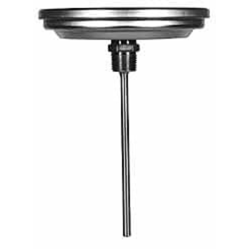 WIKA 9 Stem, 50 to 400 F Bi-Metal Thermometer Back Connected, 1% Accurate, Stainless Steel 50090A009G4 – 56429228