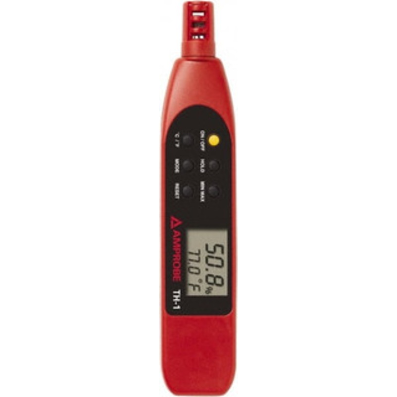 Amprobe -44 to 122F, 0 to 100% Humidity Range, Humidity and Temp Pen 5% Relative Humidity Accuracy, 0.1% RH, 0.1 F/C Resolution 3311871 – 92165299
