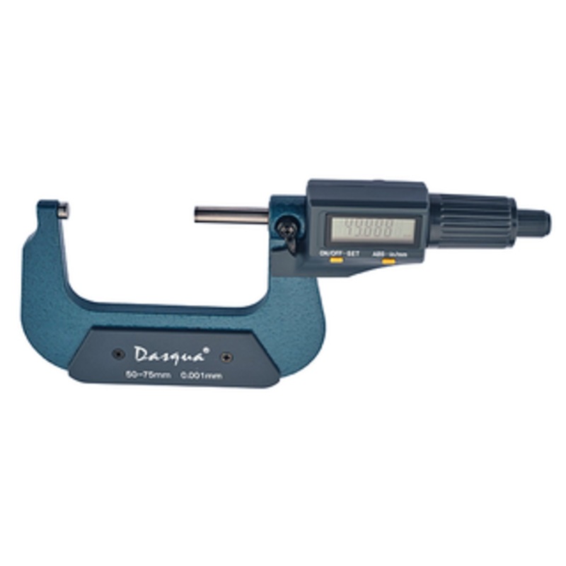 Dasqua Electronic Digital Outside Micrometer, 50-75mm/2-3 Range, 0.004mm/0.00015 Accuracy – 4210-2115
